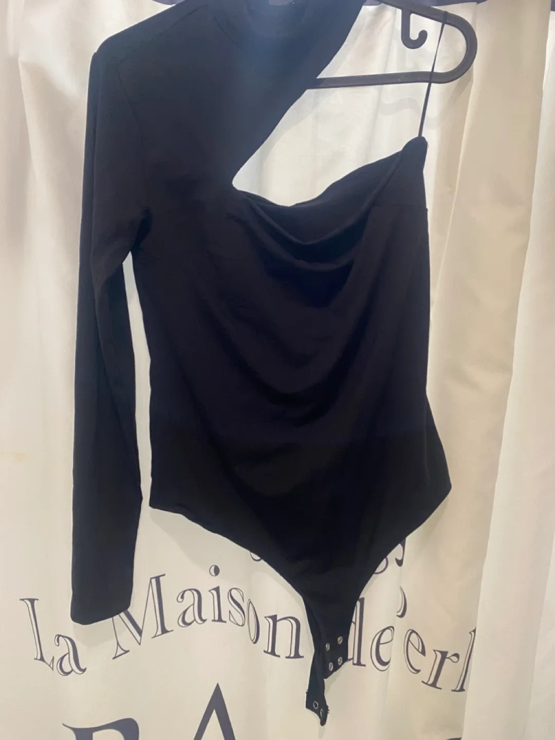 Black Asymmetric Bodysuit