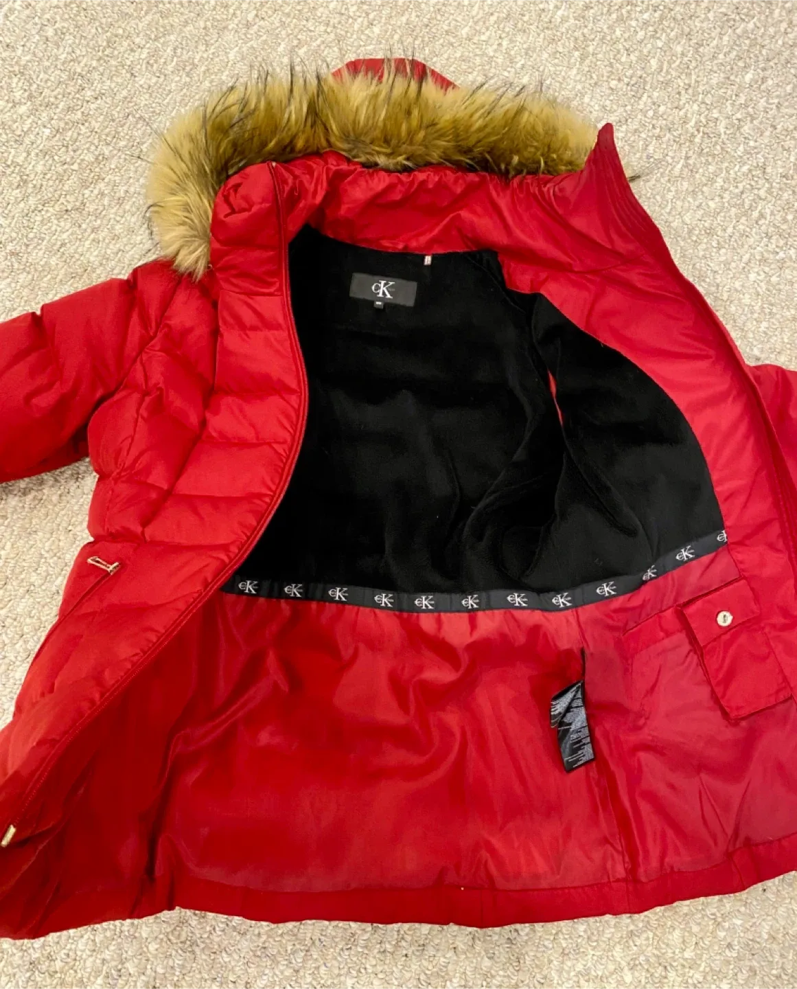 Calvin Klein Red Winter Puffer Jacket image indicator(5)