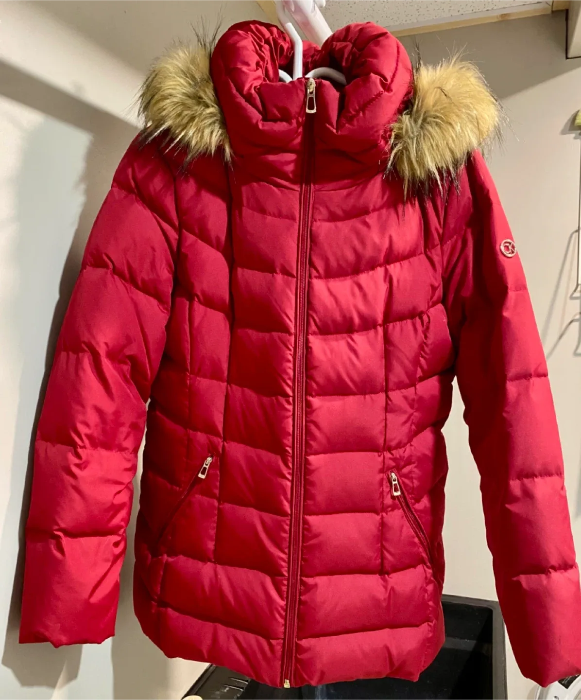 Calvin Klein Red Winter Puffer Jacket
