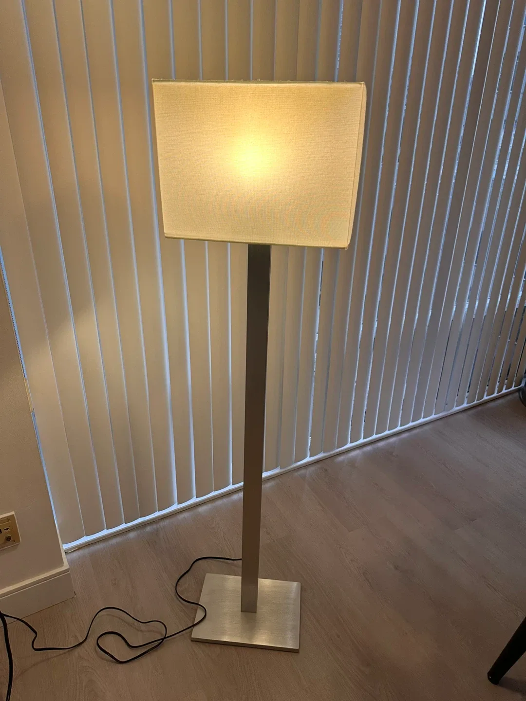 Standing Floor Lamp with Square Shade