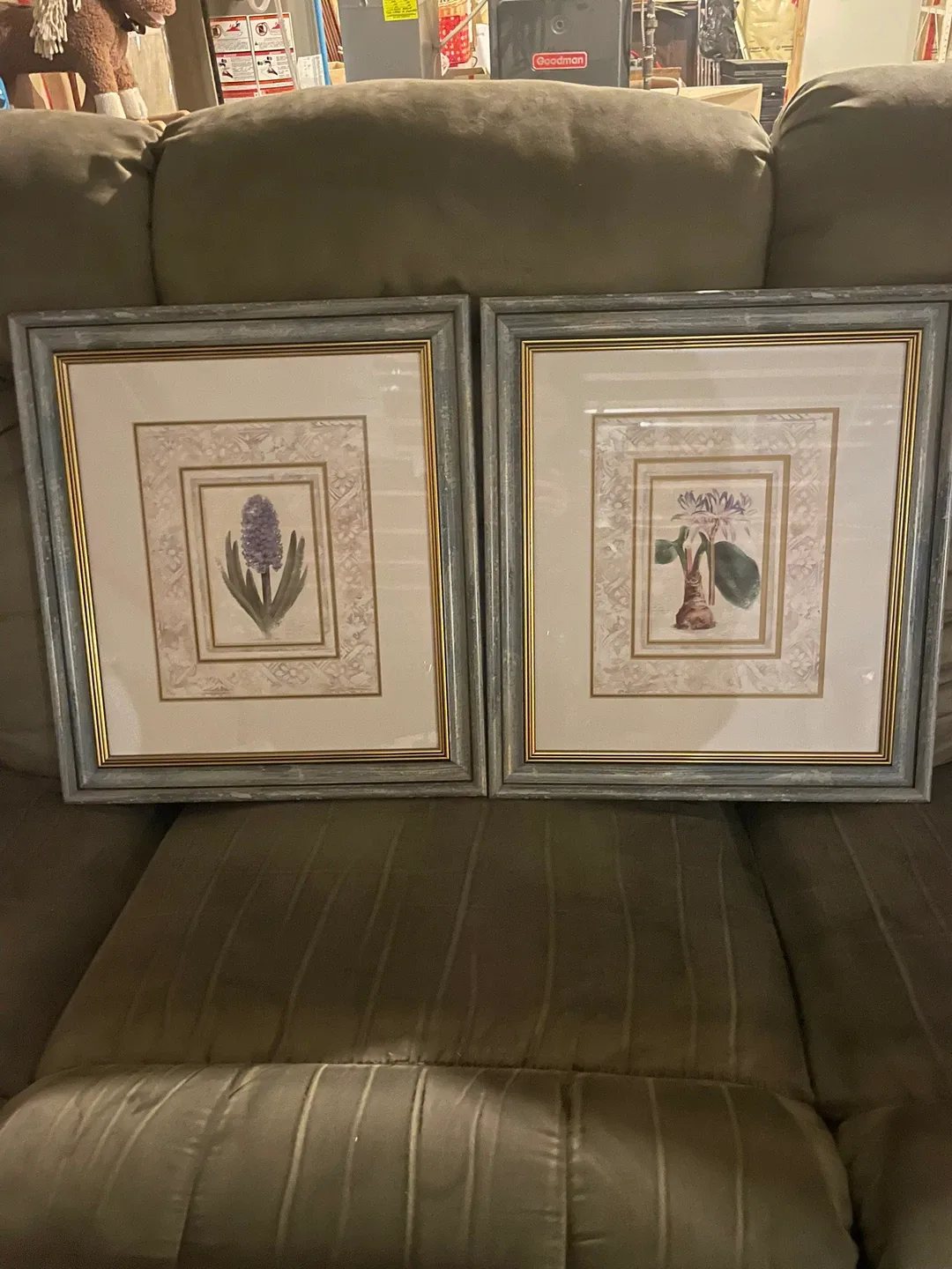 Pair of Framed Floral Prints #cleanout