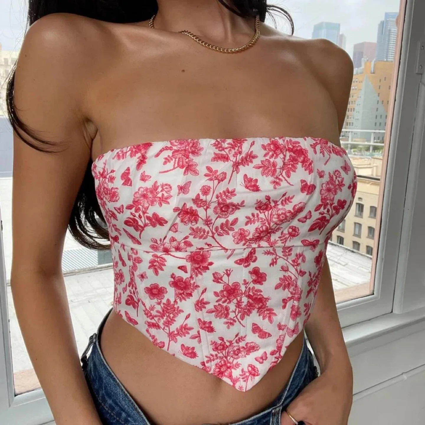 Princess Polly Floral Corset Top - Size 6 image indicator(4)