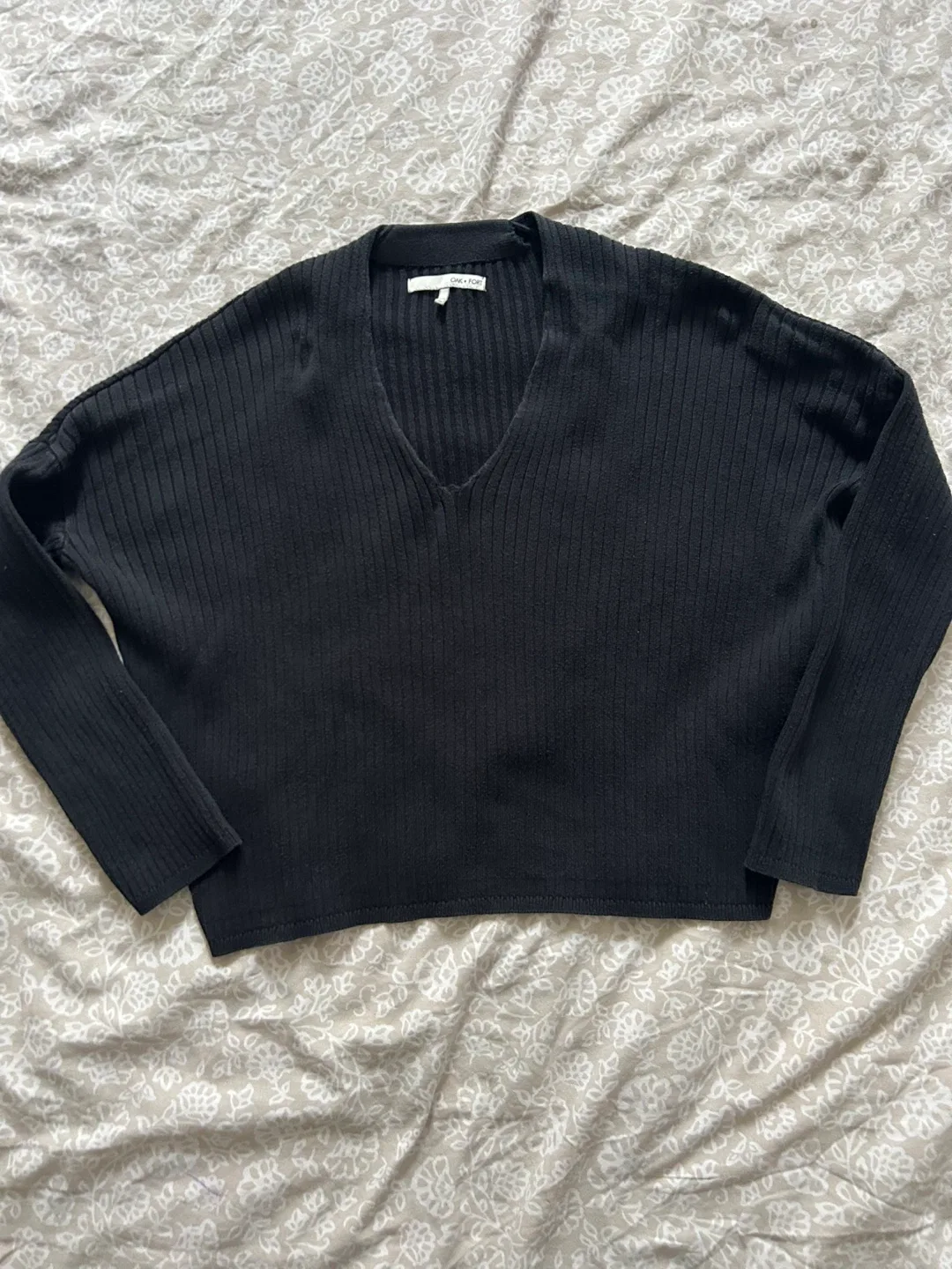 Oak + Fort Black Knit Sweater
