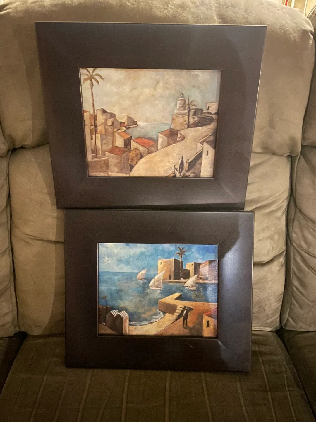 Set of 2 Framed Wall Art #cleanout