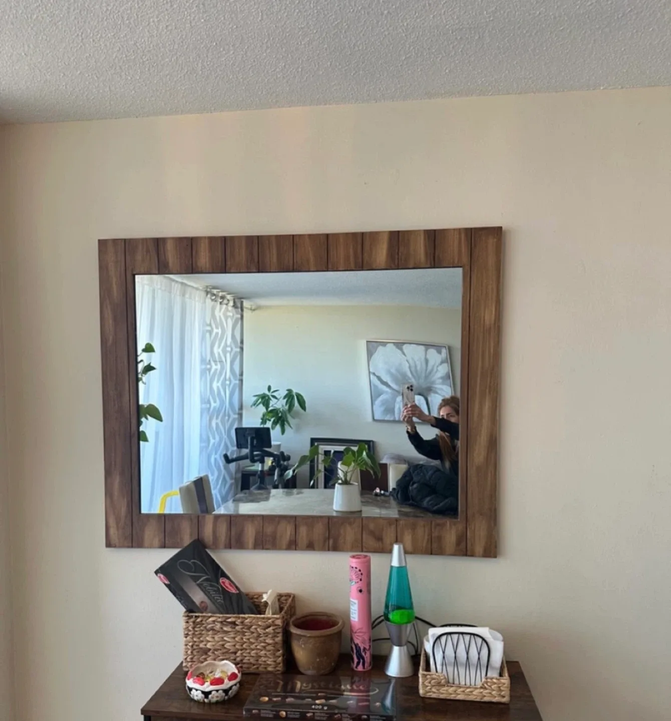 Wood Framed Wall Mirror