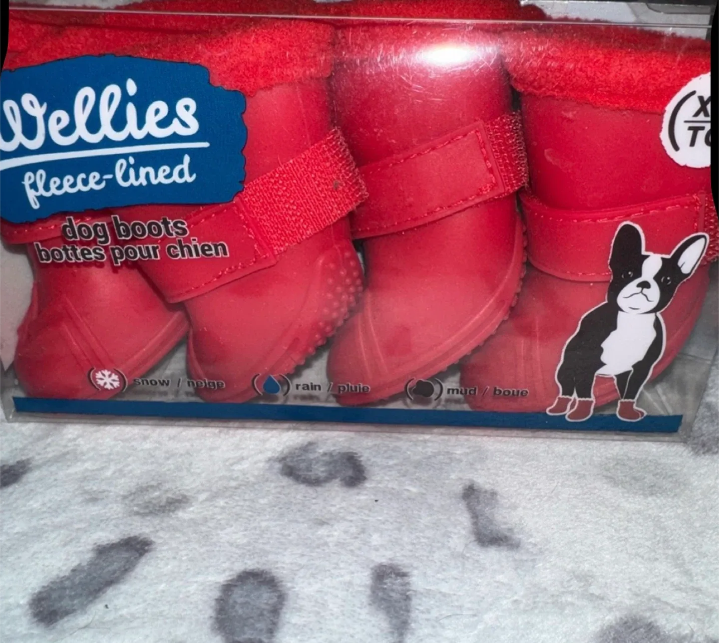 Wellies Fleece-Lined Dog Boots - Size XL