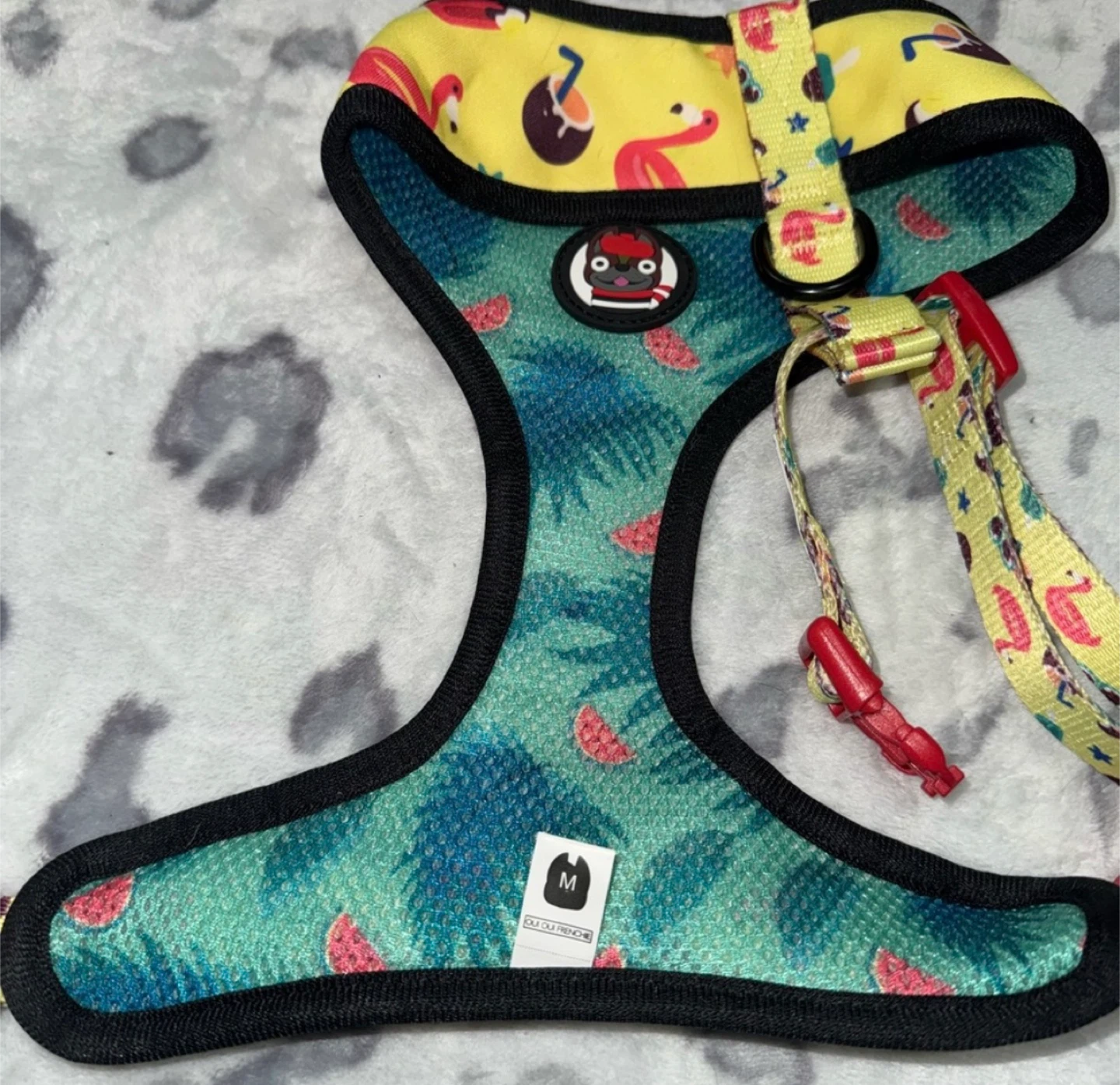 Oui Oui Frenchie Dog Harness & Leash - Size M - photo 2