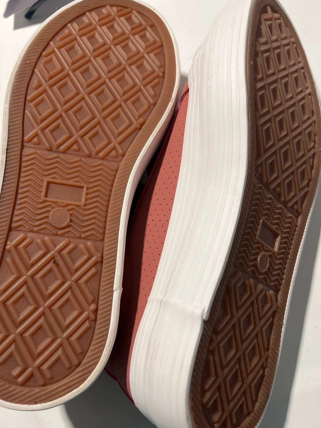 Peach & White Sneakers - Size 37.5 (Women's 7) - photo 3