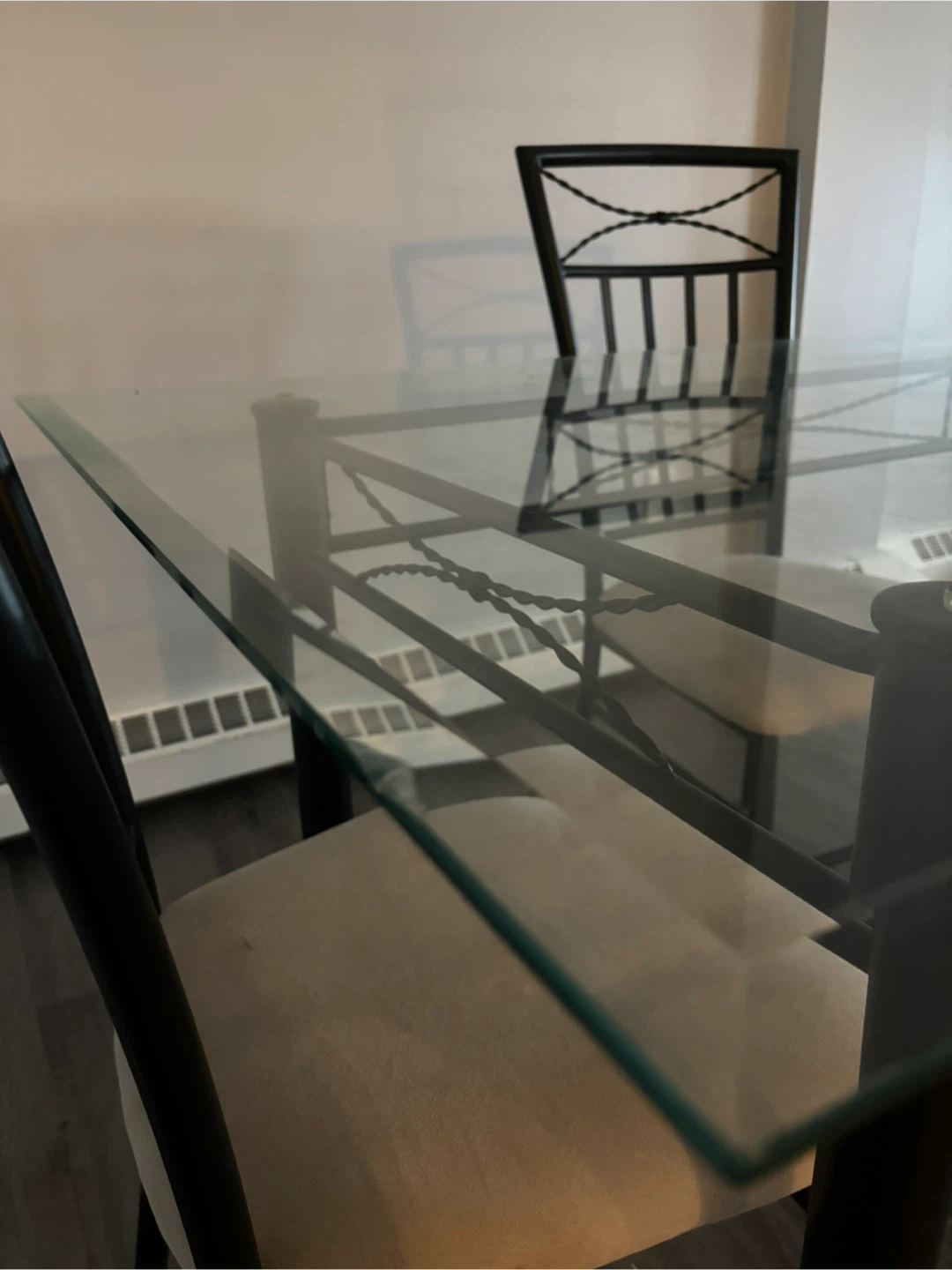 Glass Top Dining Table with 4 Chairs - photo 2