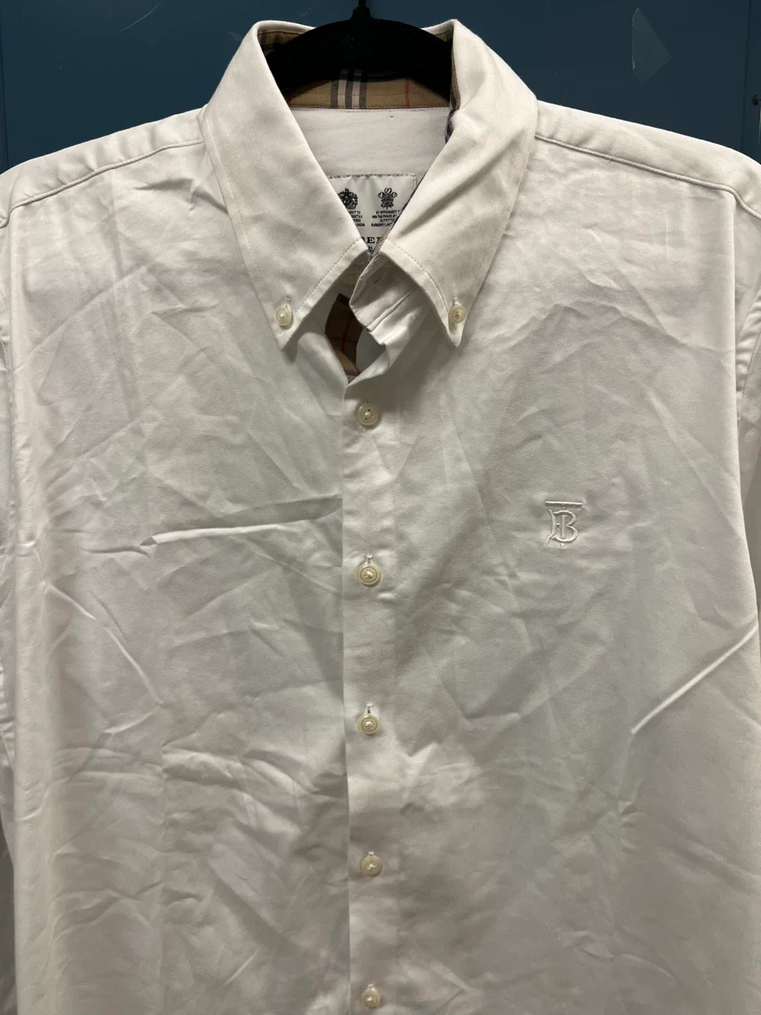 Burberry London England White Shirt - Size L