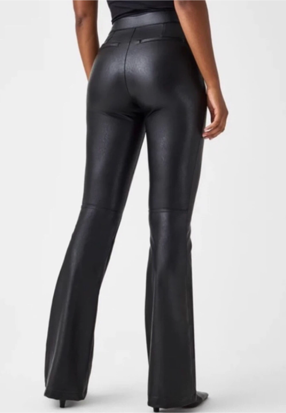 Spanx  Faux Leather Flare Pants - Black - photo 4