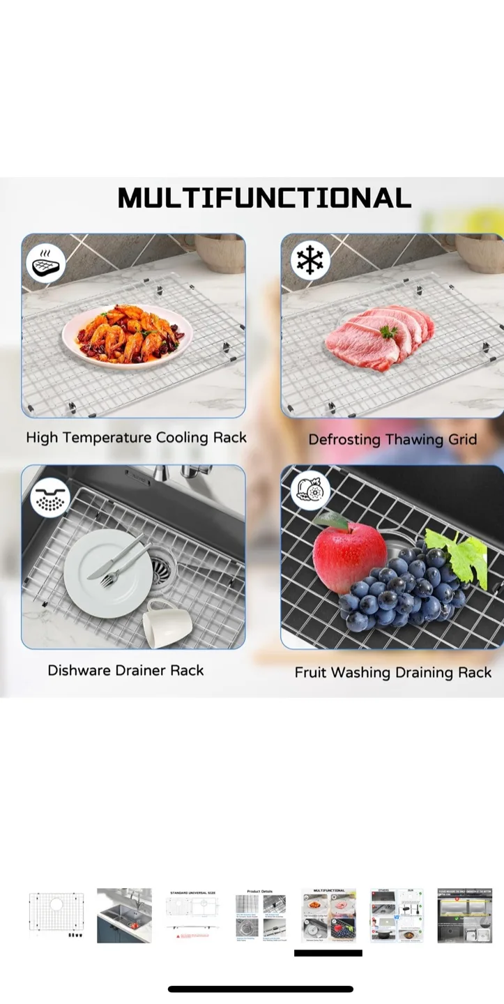 22"x15" Stainless Steel Bottom Grid image indicator(6)