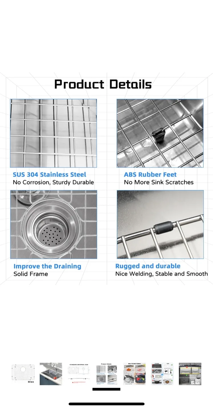 22"x15" Stainless Steel Bottom Grid image indicator(5)