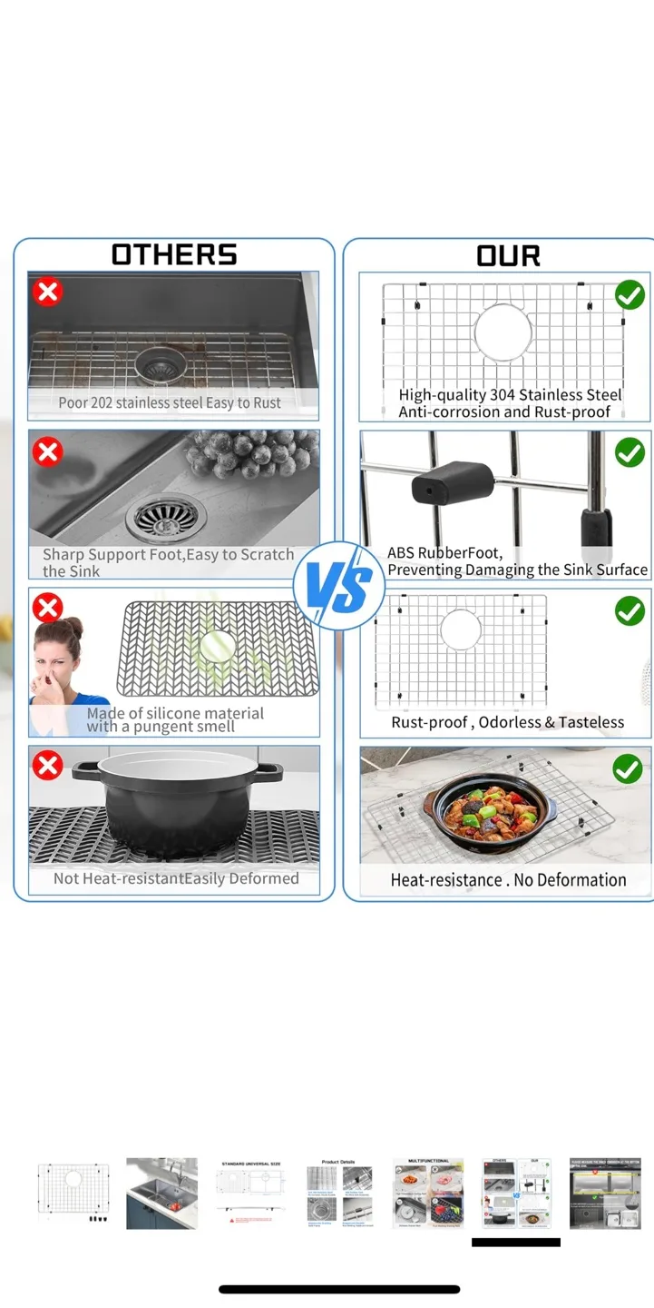 22"x15" Stainless Steel Bottom Grid image indicator(7)