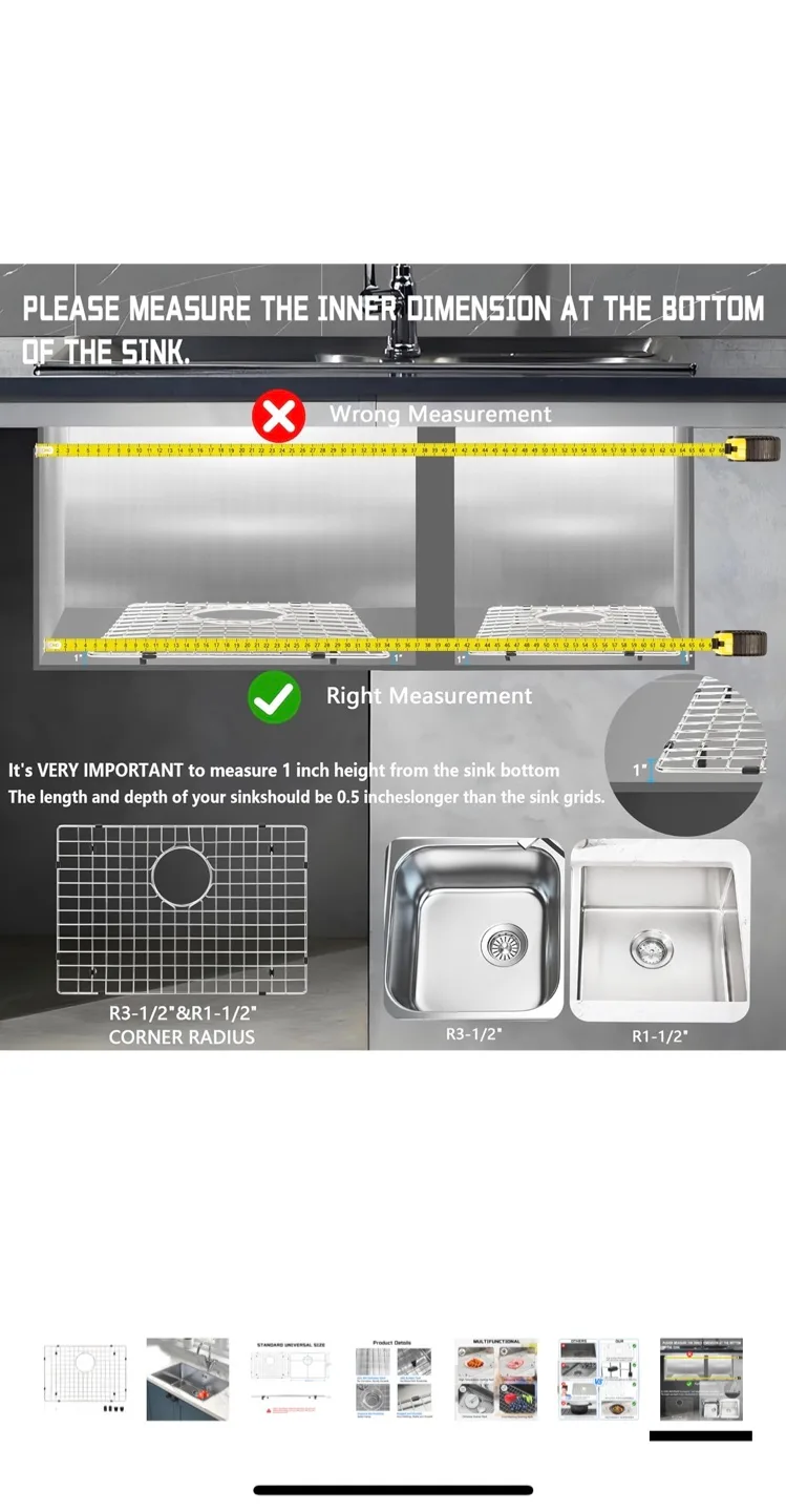 22"x15" Stainless Steel Bottom Grid image indicator(8)
