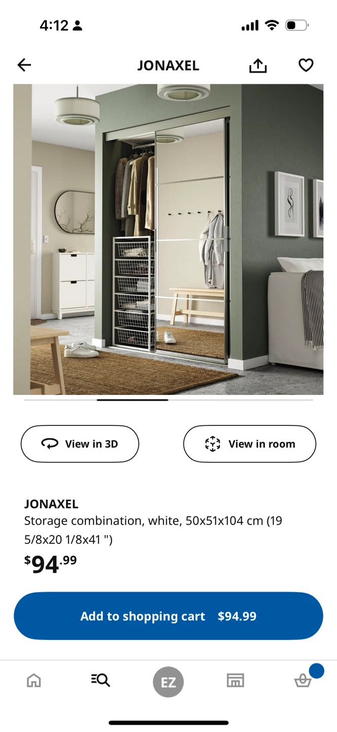 IKEA JONAXEL White Storage Combination