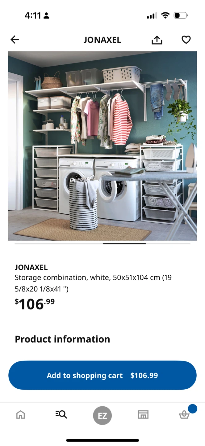 IKEA JONAXEL White Storage Combination - photo 2