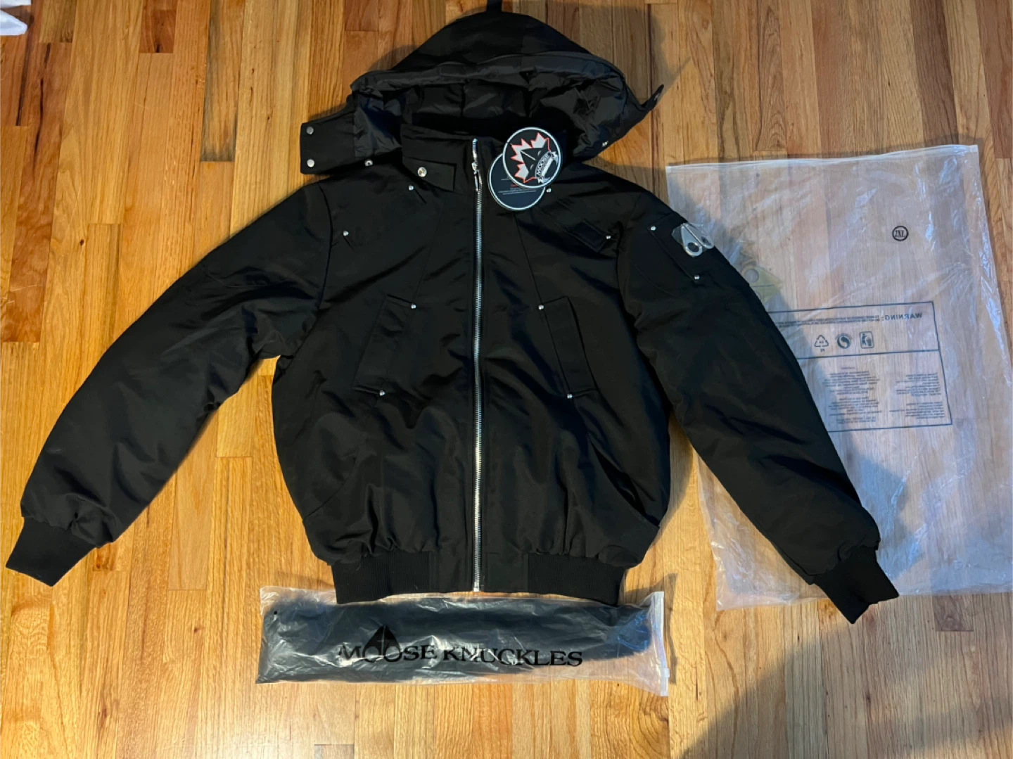 Moose Knuckles Down Filled Black Jacket XXL