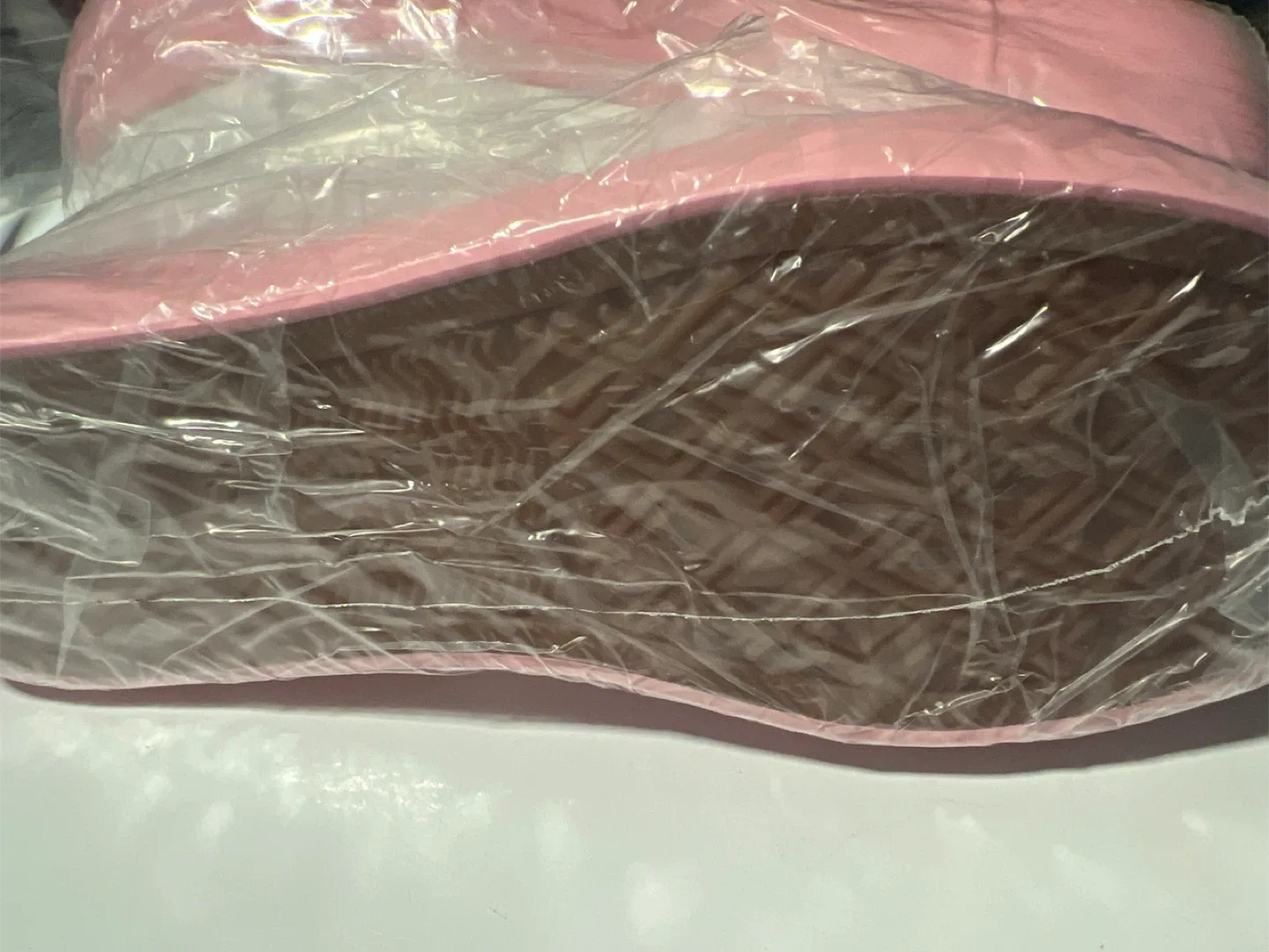 New White & Pink Sneakers, Size 10 image indicator(2)