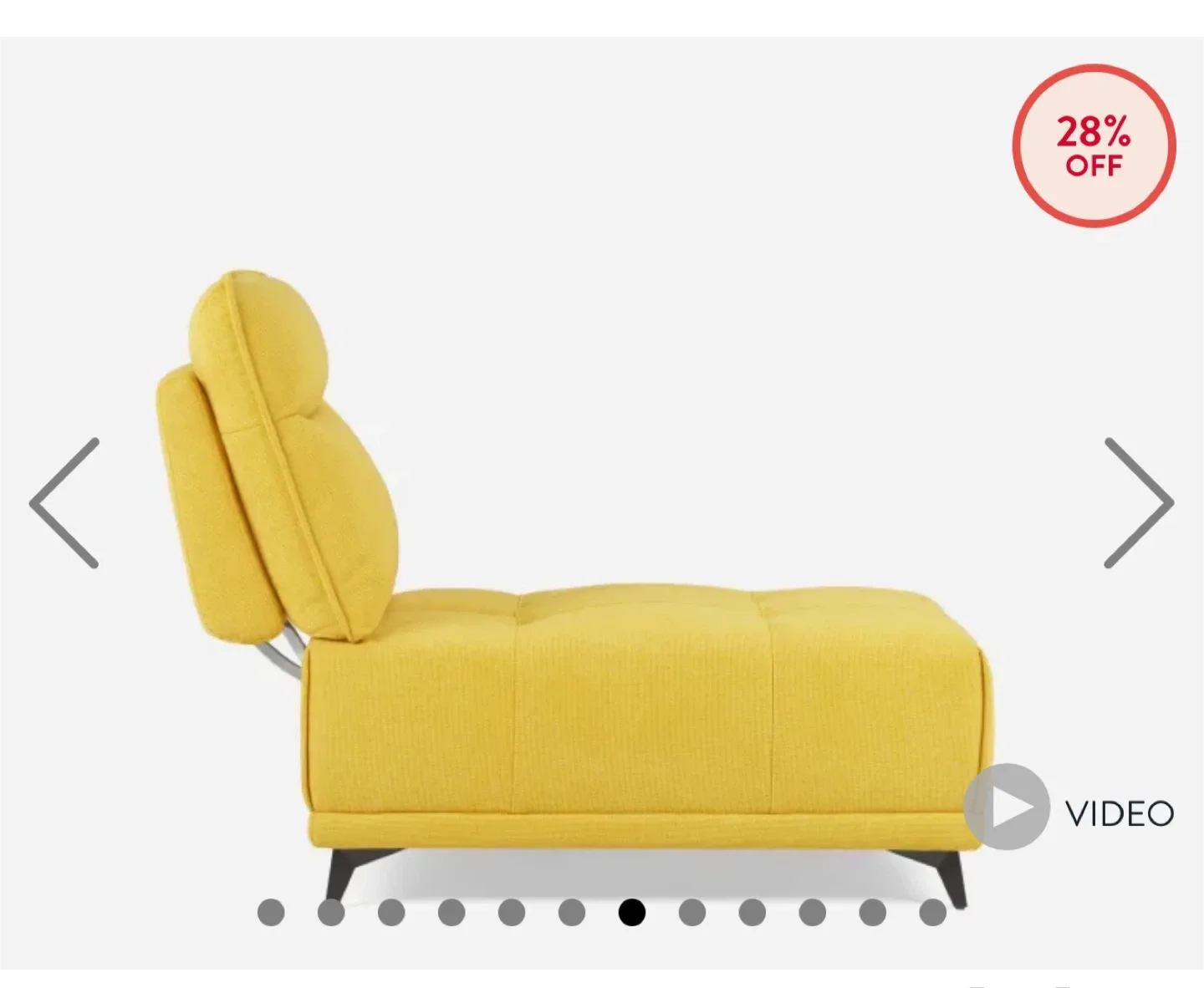 Structube Simon Yellow Lounge Chairs image indicator(4)