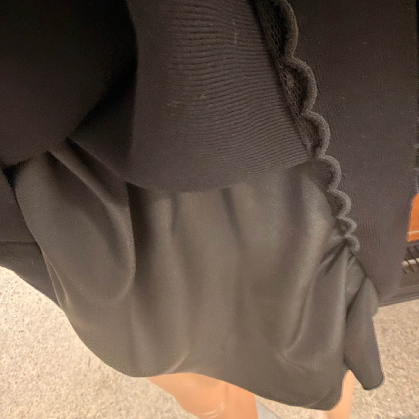 RED Valentino Black Long Sleeve Lace Hem Dress – Like New - photo 4