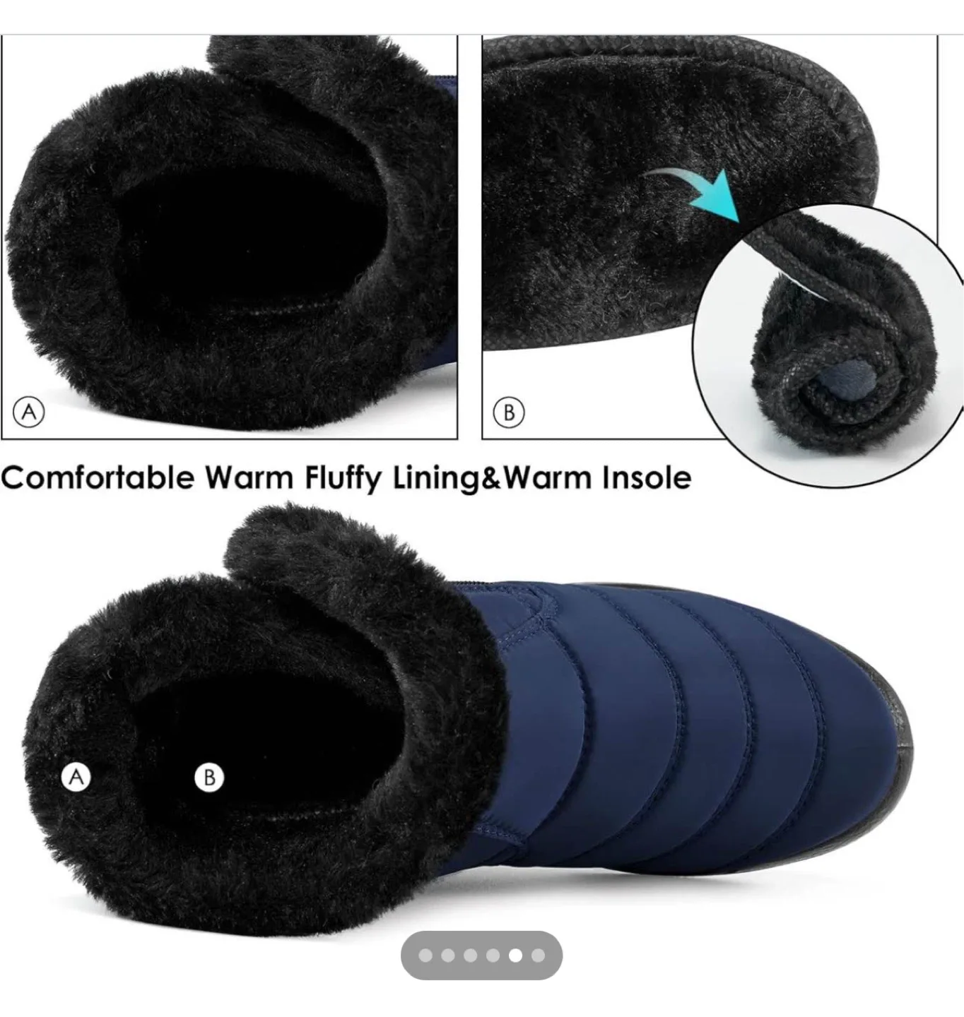 New ABIA Warm Snow Boots - Blue, Size 44 image indicator(3)