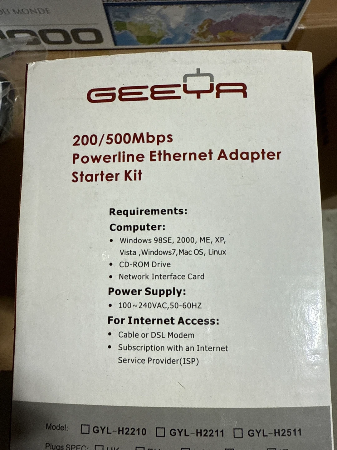 GEEYA 200/500Mbps Powerline Ethernet Adapter Starter Kit - photo 2