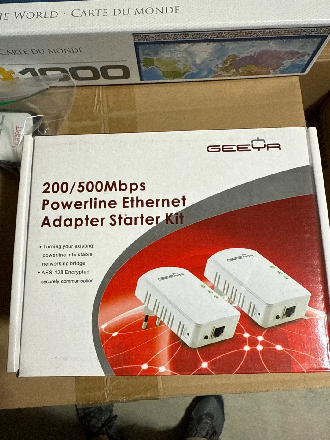 GEEYA 200/500Mbps Powerline Ethernet Adapter Starter Kit