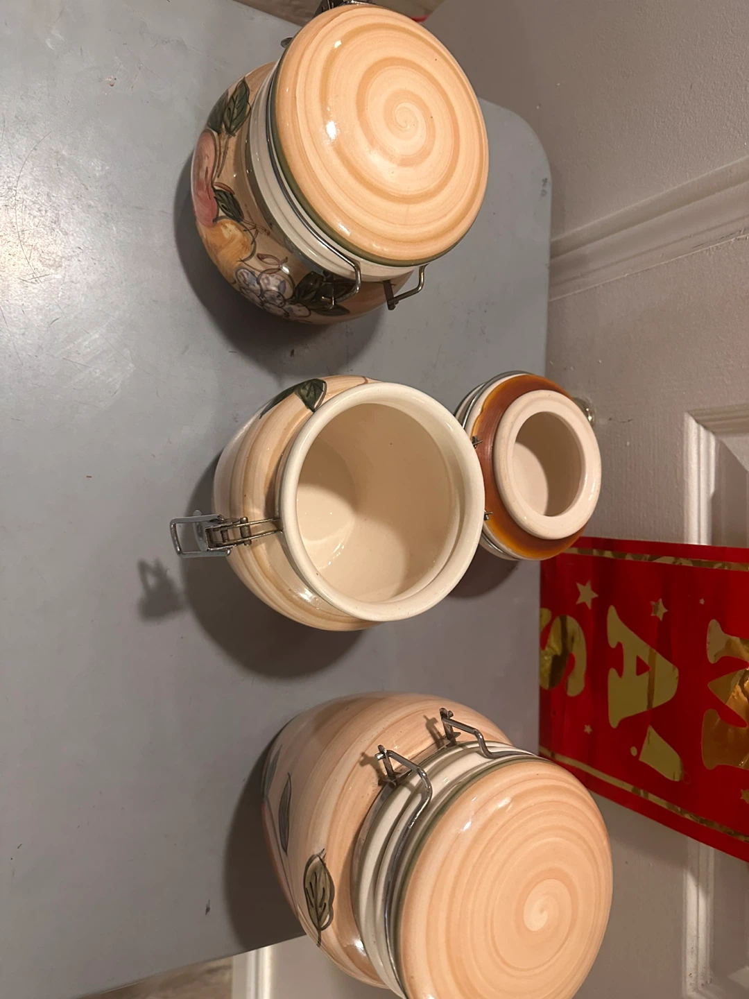 Ceramic Canister Set with Fruit Design - photo 2