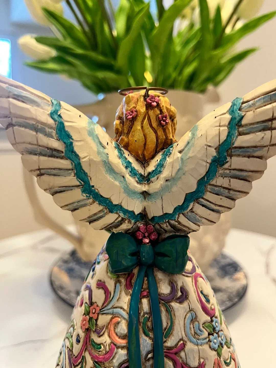 #Cleanout - Jim Shore : Angel Figurine with Floral Dress image indicator(7)