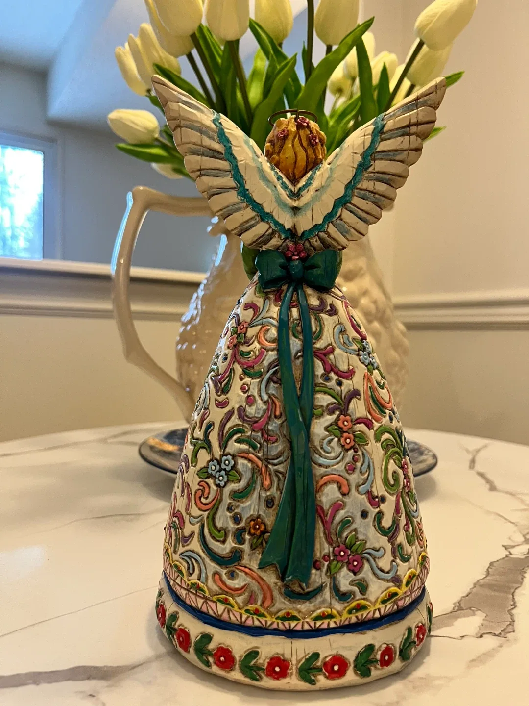 #Cleanout - Jim Shore : Angel Figurine with Floral Dress image indicator(6)