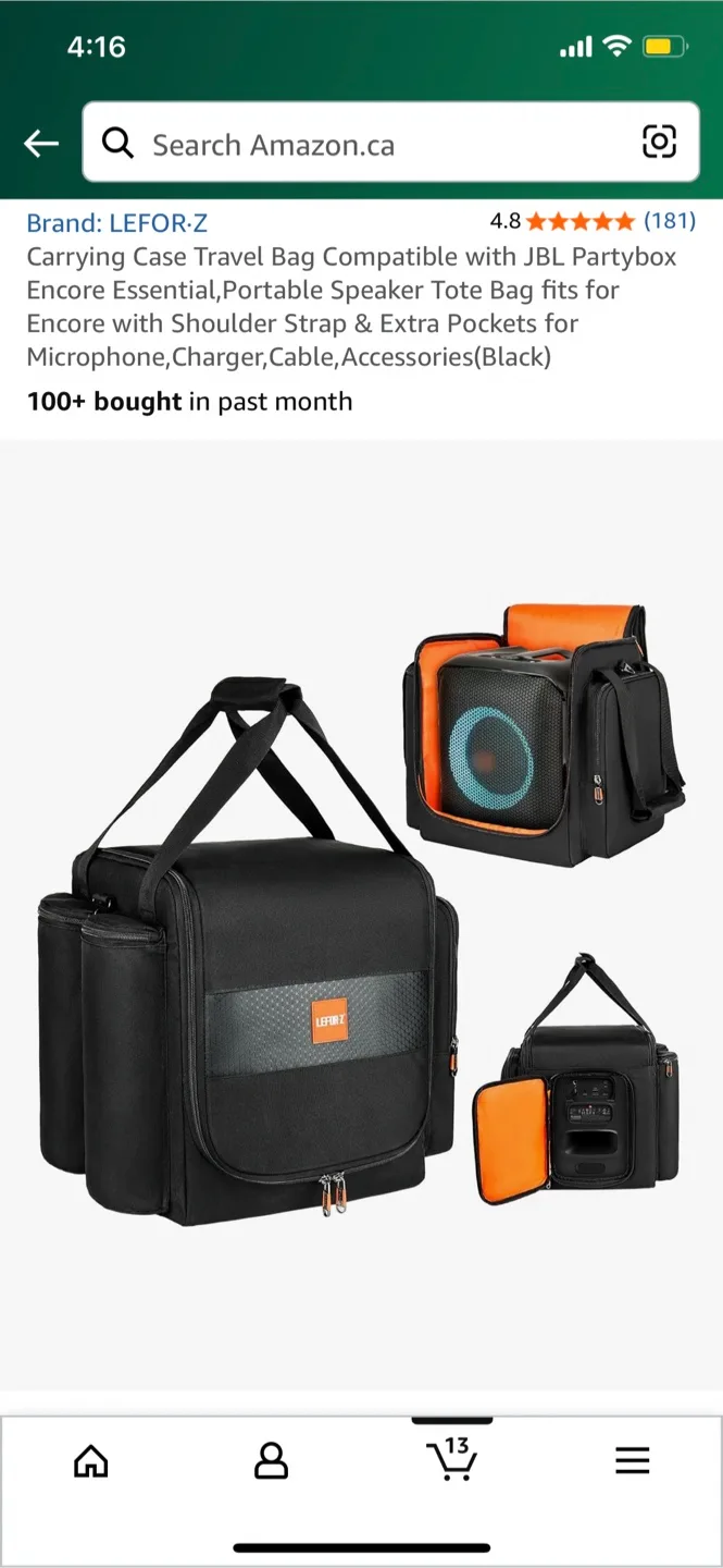 LEFOR·Z Carrying Case for JBL Partybox Encore Essential