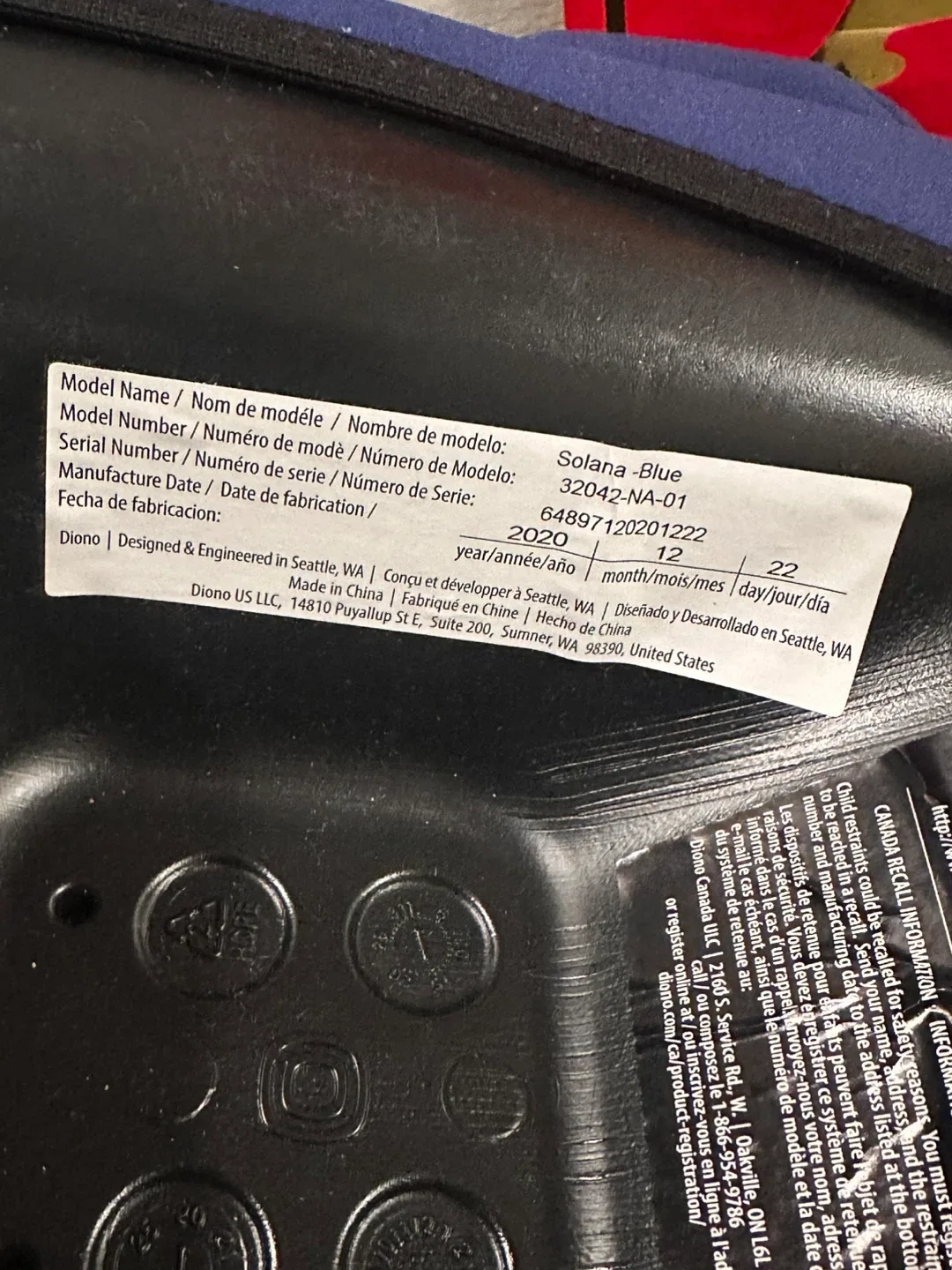 Diono Solana Blue Booster Seat image indicator(3)