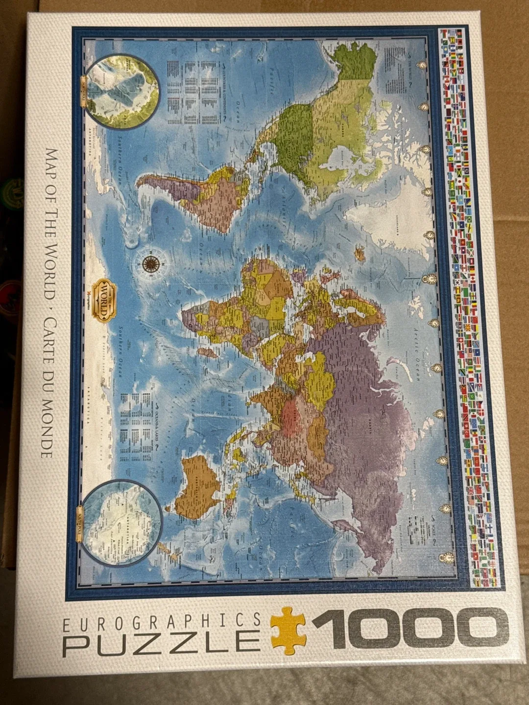 Eurographics Map of the World 1000 Piece Puzzle
