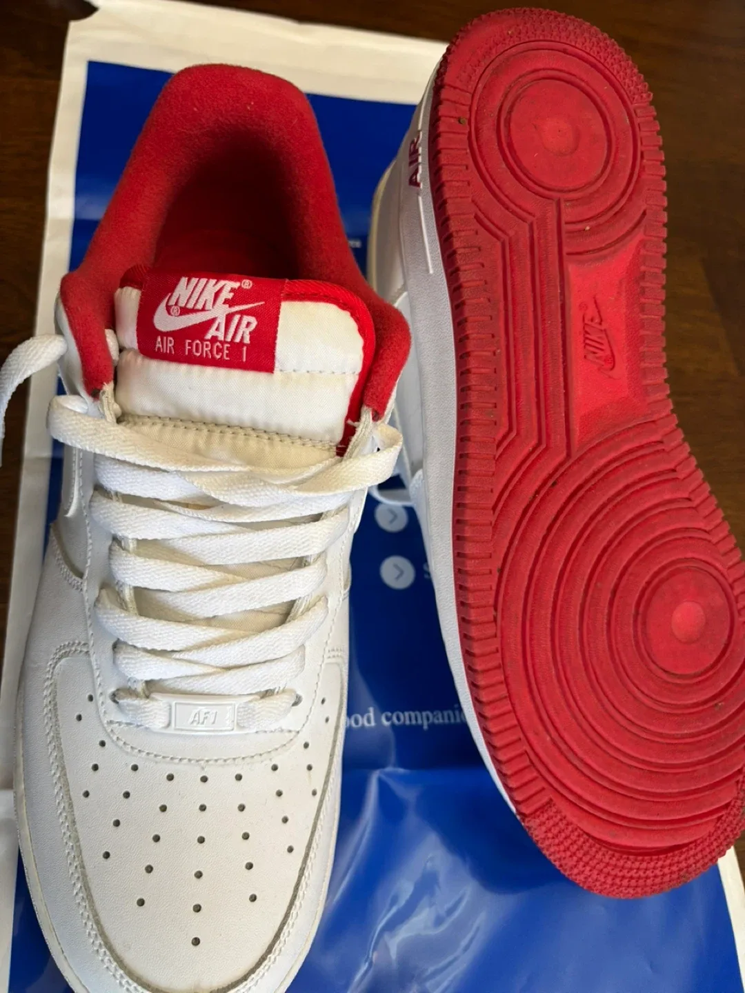 Nike Air Force 1 White/Red image indicator(5)