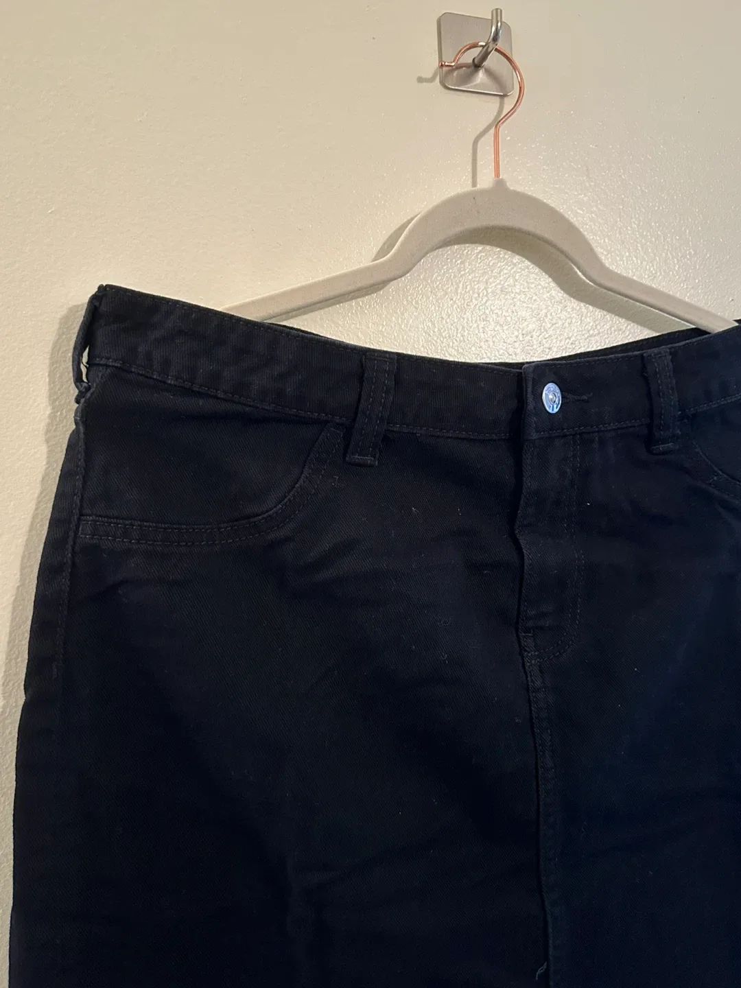 H&M Black Denim Skirt - Women’s Size US 10 image indicator(3)