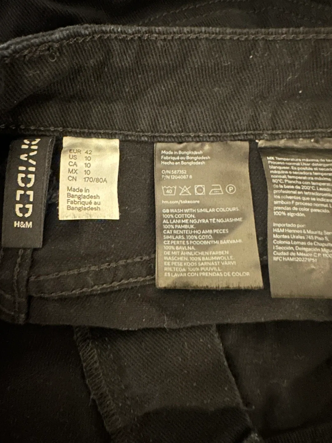 H&M Black Denim Skirt - Women’s Size US 10 image indicator(6)