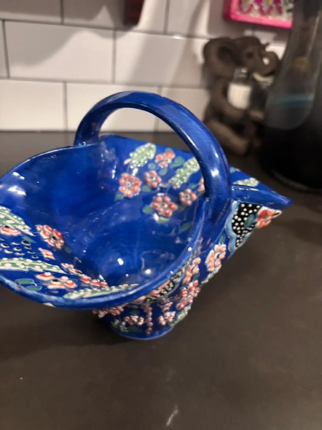 Serbayhyr Çini Blue Floral Basket image indicator(4)