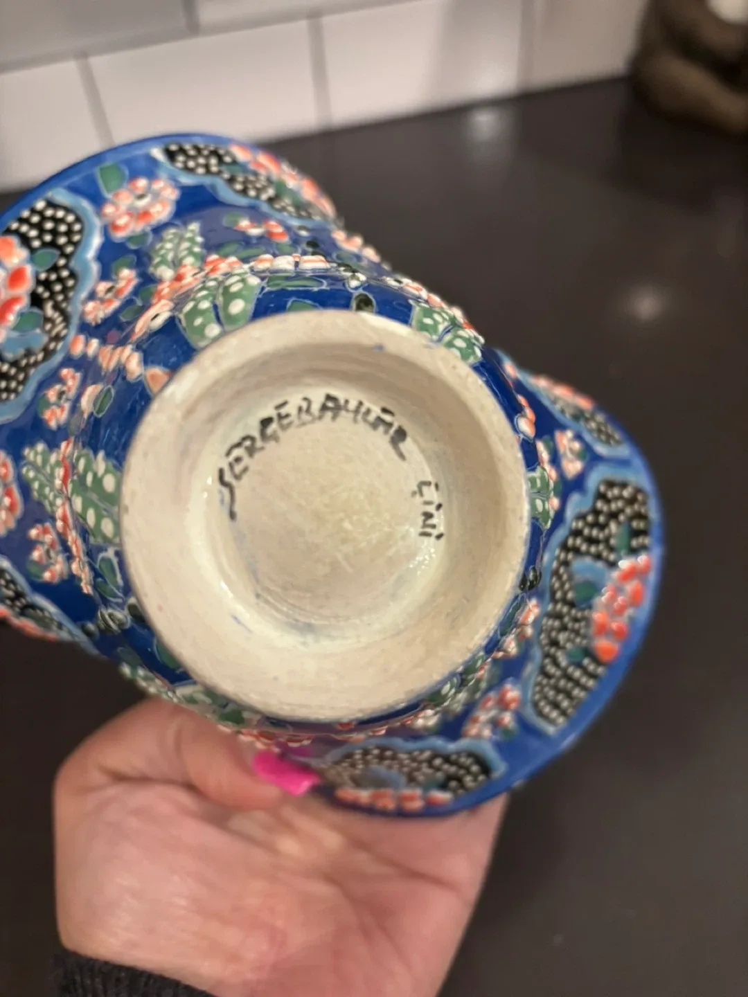 Serbayhyr Çini Blue Floral Basket image indicator(2)