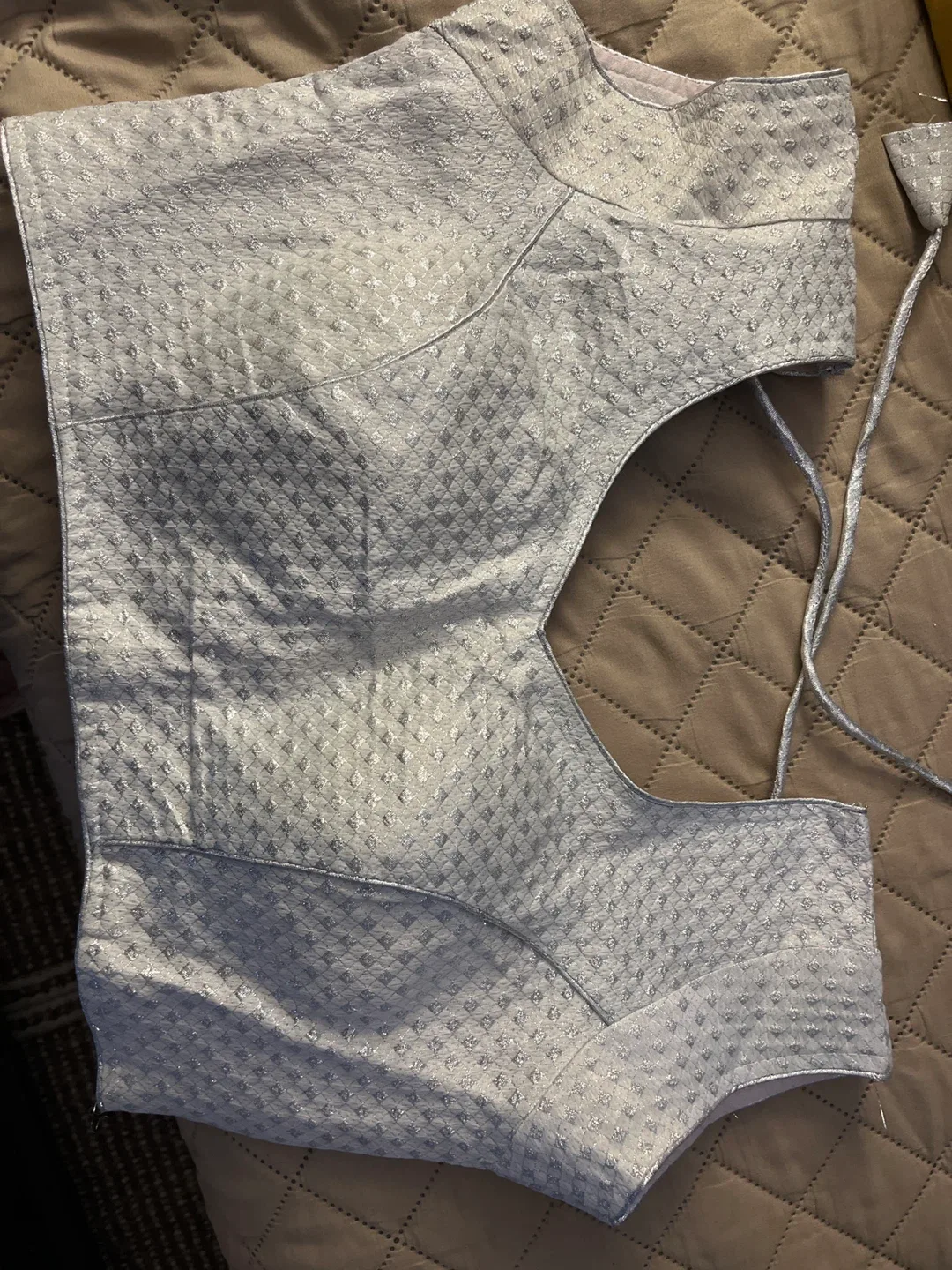 Silver & Black Blouse for saree