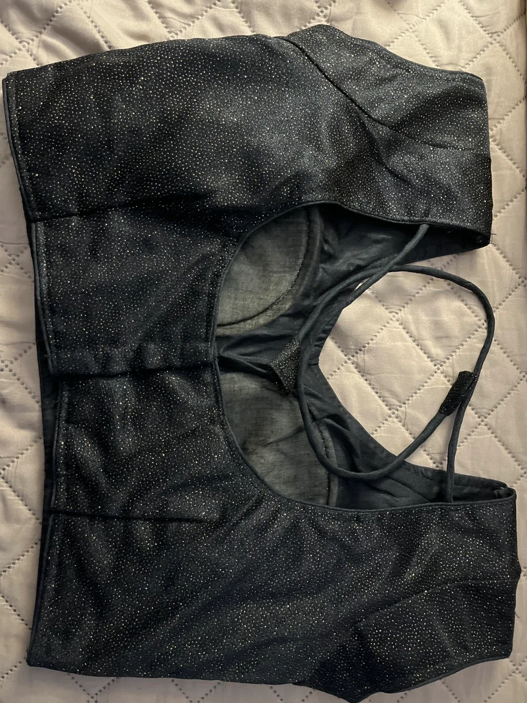 Silver & Black Blouse for saree image indicator(4)