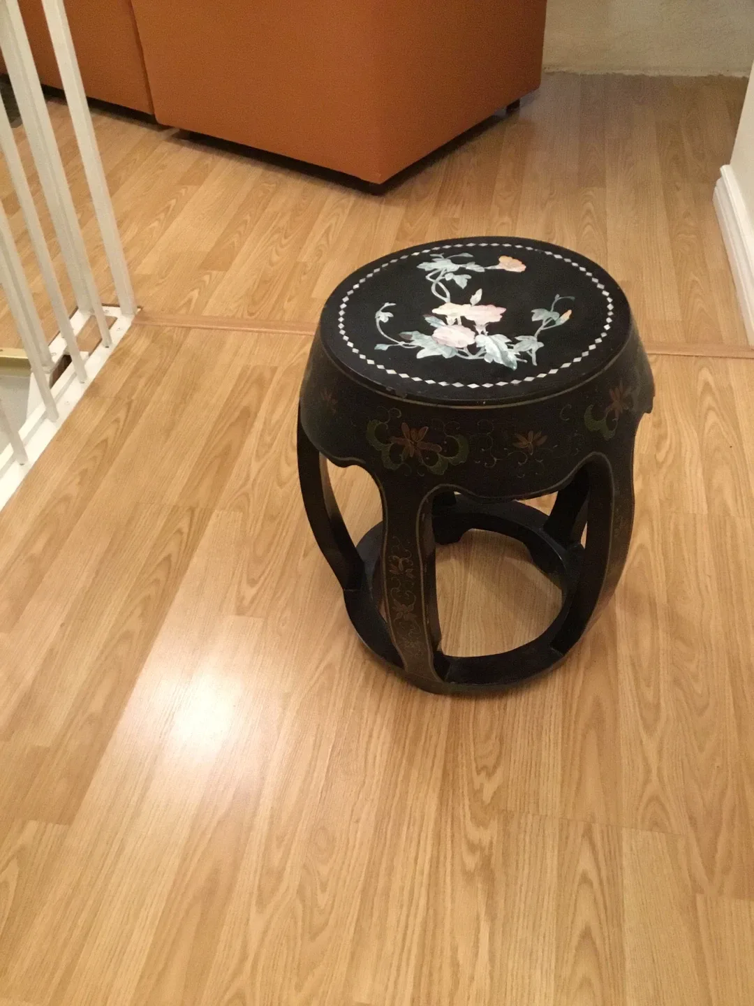 Decorative Black Accent Stool