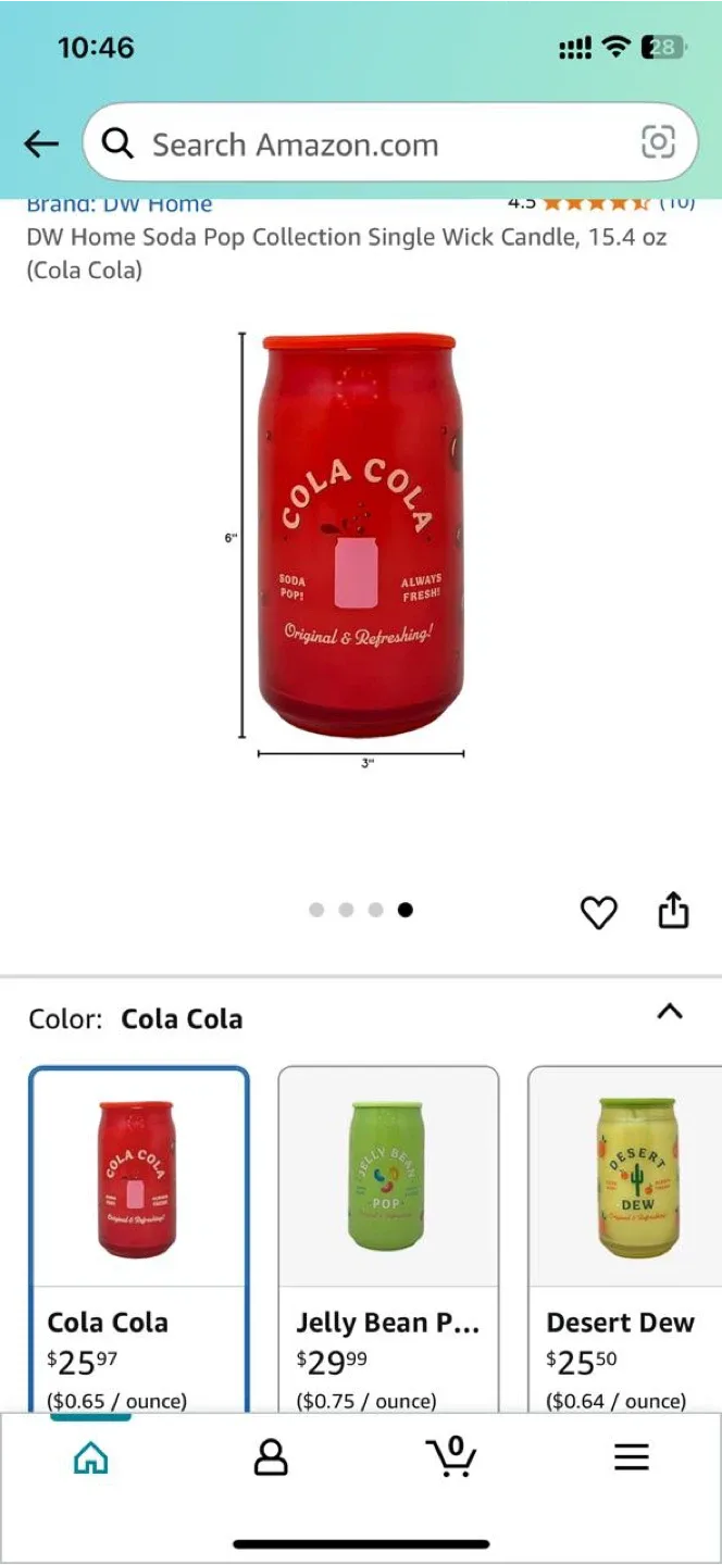 #Cleanout Cola Cola Single Wick Candle