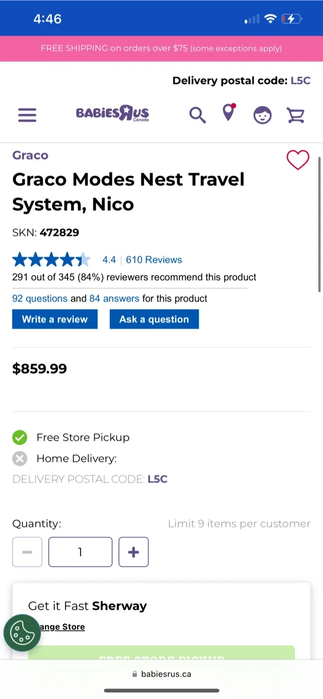 Graco Modes Nest 3-in-1 Full Set Stroller image indicator(6)