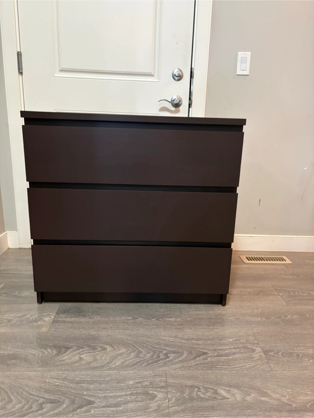 Brown 3-Drawer Dresser