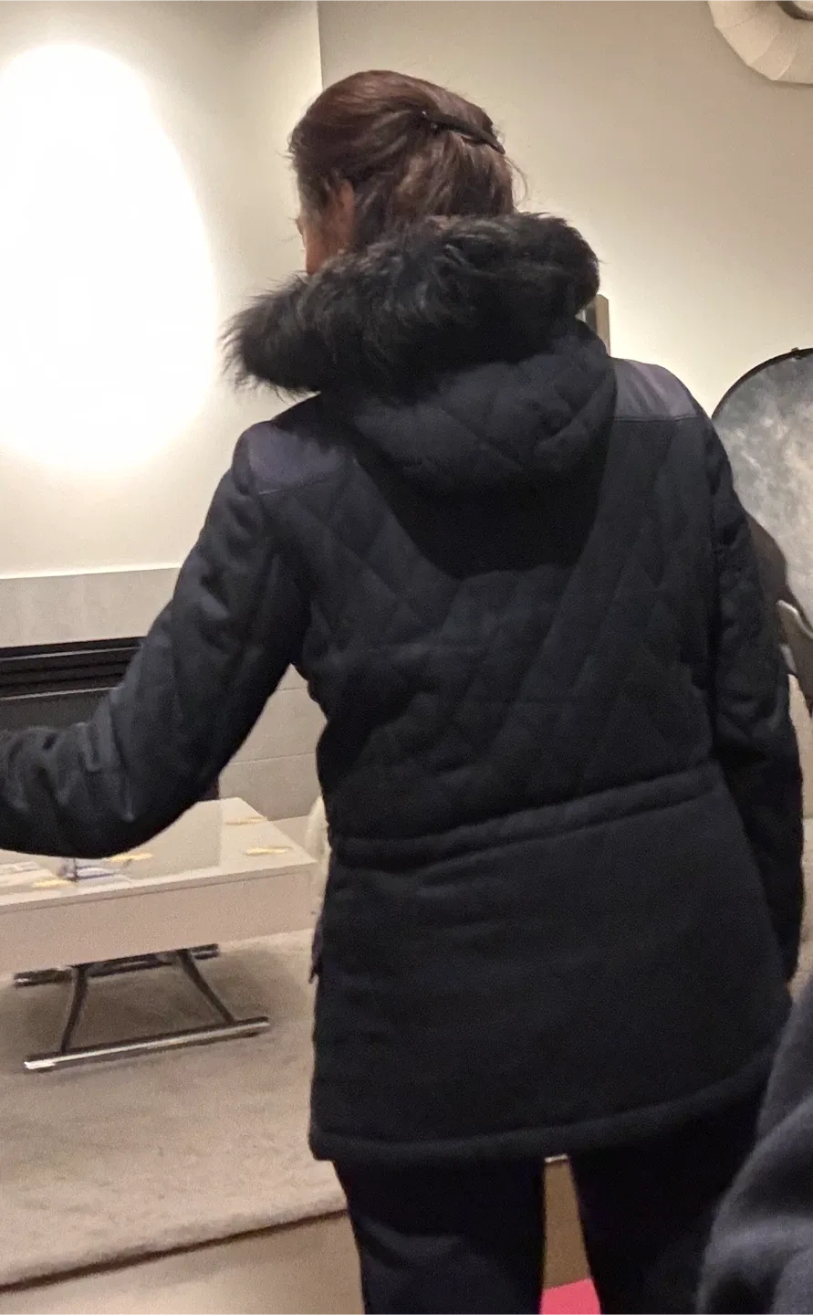 Massimo Dutti Quilted Jacket, Dark Blue