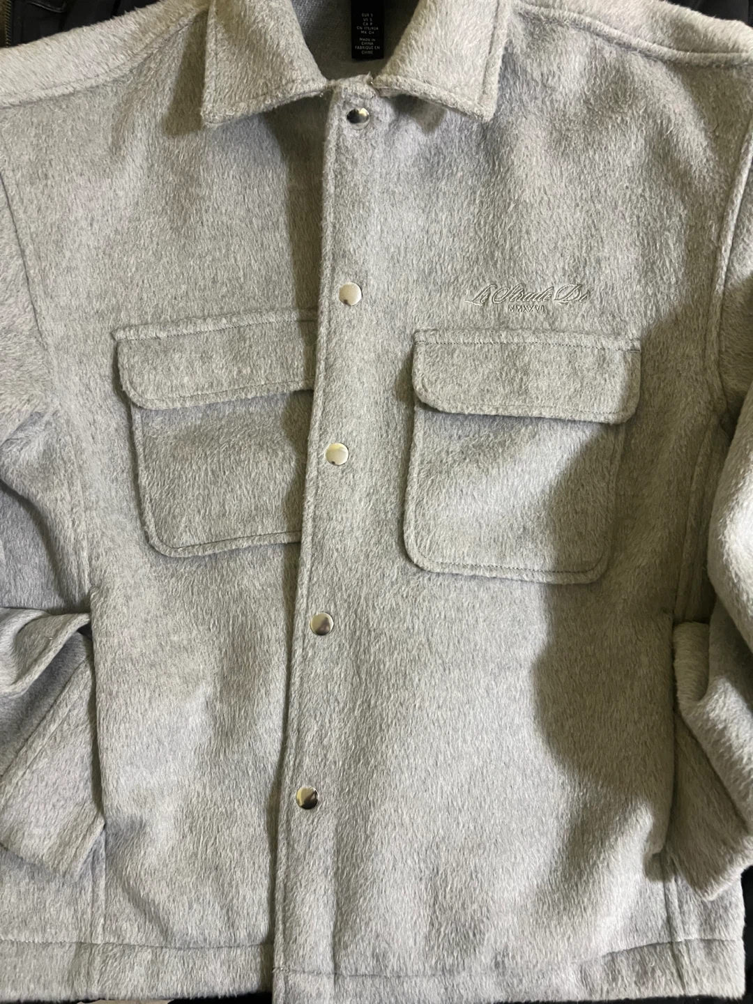 H&M Grey Fleece Button-Up Jacket - photo 2