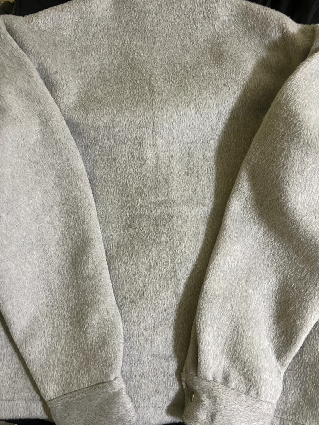 H&M Grey Fleece Button-Up Jacket - photo 4