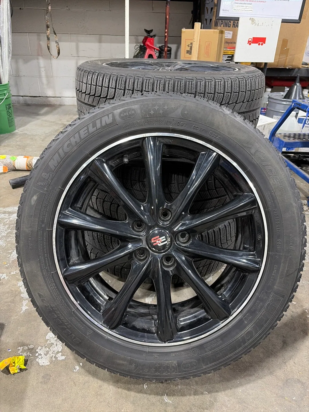 Michelin 215/55R17 Winter Tires on Rims