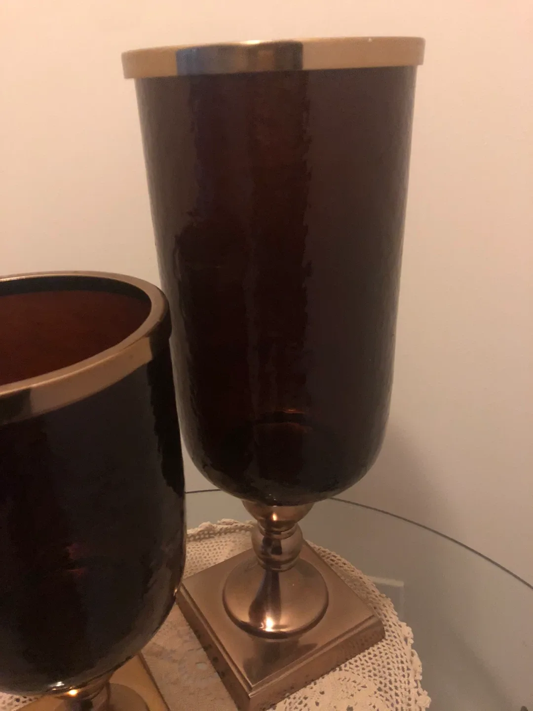 Bombay Pair of Decorative Brown and Gold Vases image indicator(3)